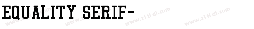Equality Serif字体转换